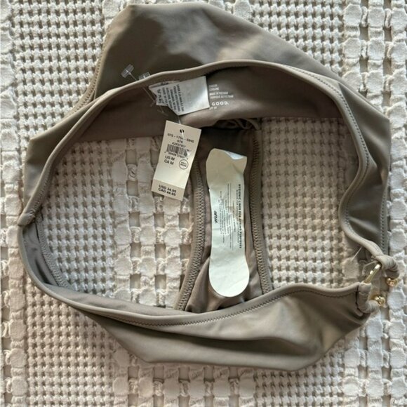 NEW Aerie Taupe Bikini Bottom with Ring Detail Size M - Picture 4 of 5